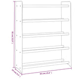 Shoe Rack 65X24X Engineered Wood