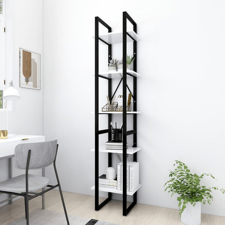 5-Tier Book Cabinet 100X30X175 Cm Engineered Wood