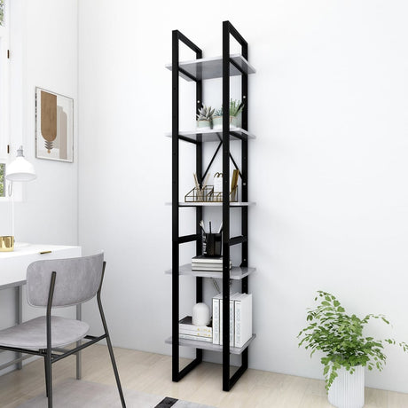 5-Tier Book Cabinet 100X30X175 Cm Engineered Wood