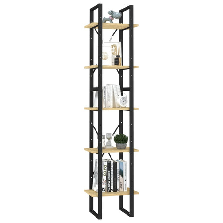 5-Tier Book Cabinet 40X30X175 Cm Pinewood