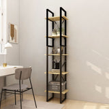 5-Tier Book Cabinet 40X30X175 Cm Pinewood