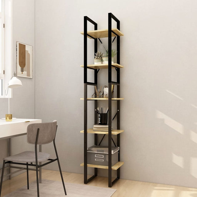 5-Tier Book Cabinet 40X30X175 Cm Pinewood