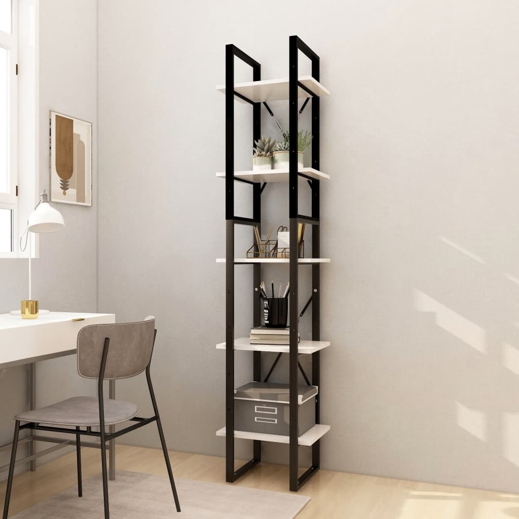 5-Tier Book Cabinet 40X30X175 Cm Pinewood