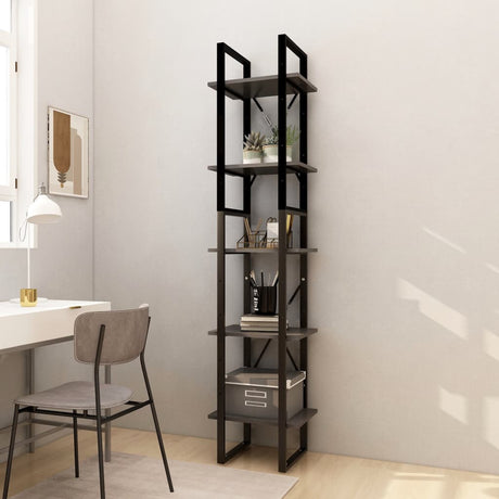 5-Tier Book Cabinet 40X30X175 Cm Pinewood