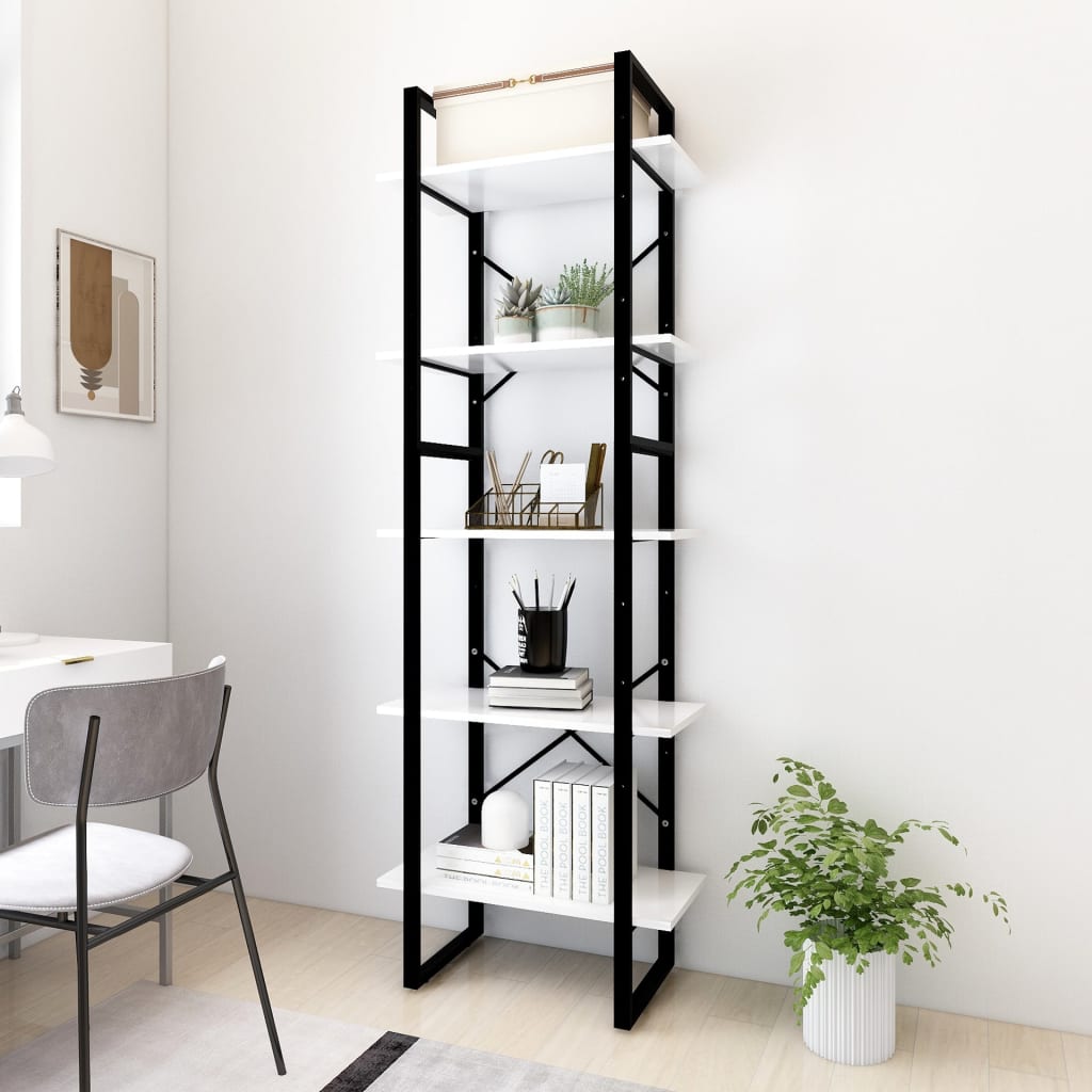 5-Tier Book Cabinet 100X30X175 Cm Engineered Wood