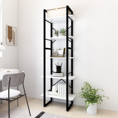 5-Tier Book Cabinet 100X30X175 Cm Engineered Wood