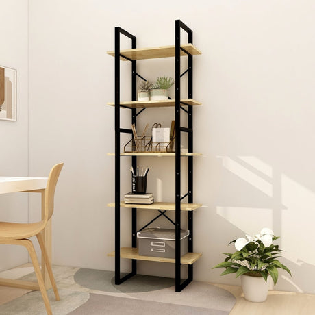 5-Tier Book Cabinet 40X30X175 Cm Pinewood