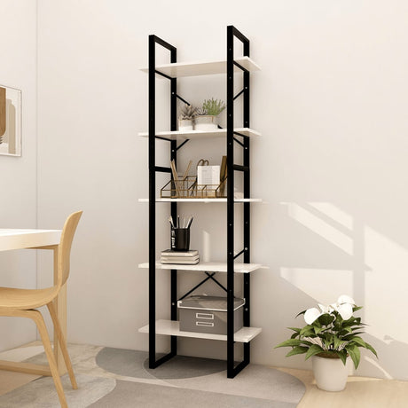 5-Tier Book Cabinet 40X30X175 Cm Pinewood