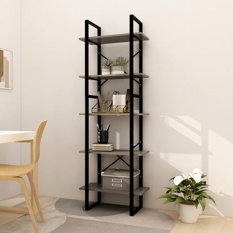 5-Tier Book Cabinet 40X30X175 Cm Pinewood