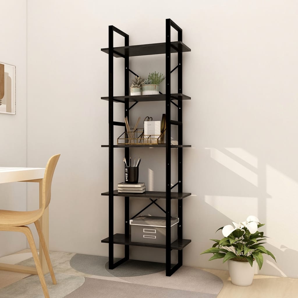 5-Tier Book Cabinet 40X30X175 Cm Pinewood