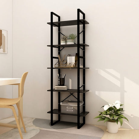 5-Tier Book Cabinet 40X30X175 Cm Pinewood