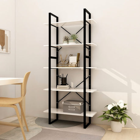 5-Tier Book Cabinet 100X30X175 Cm Engineered Wood