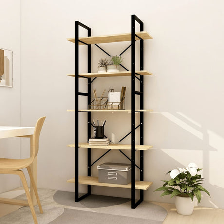 5-Tier Book Cabinet 40X30X175 Cm Pinewood