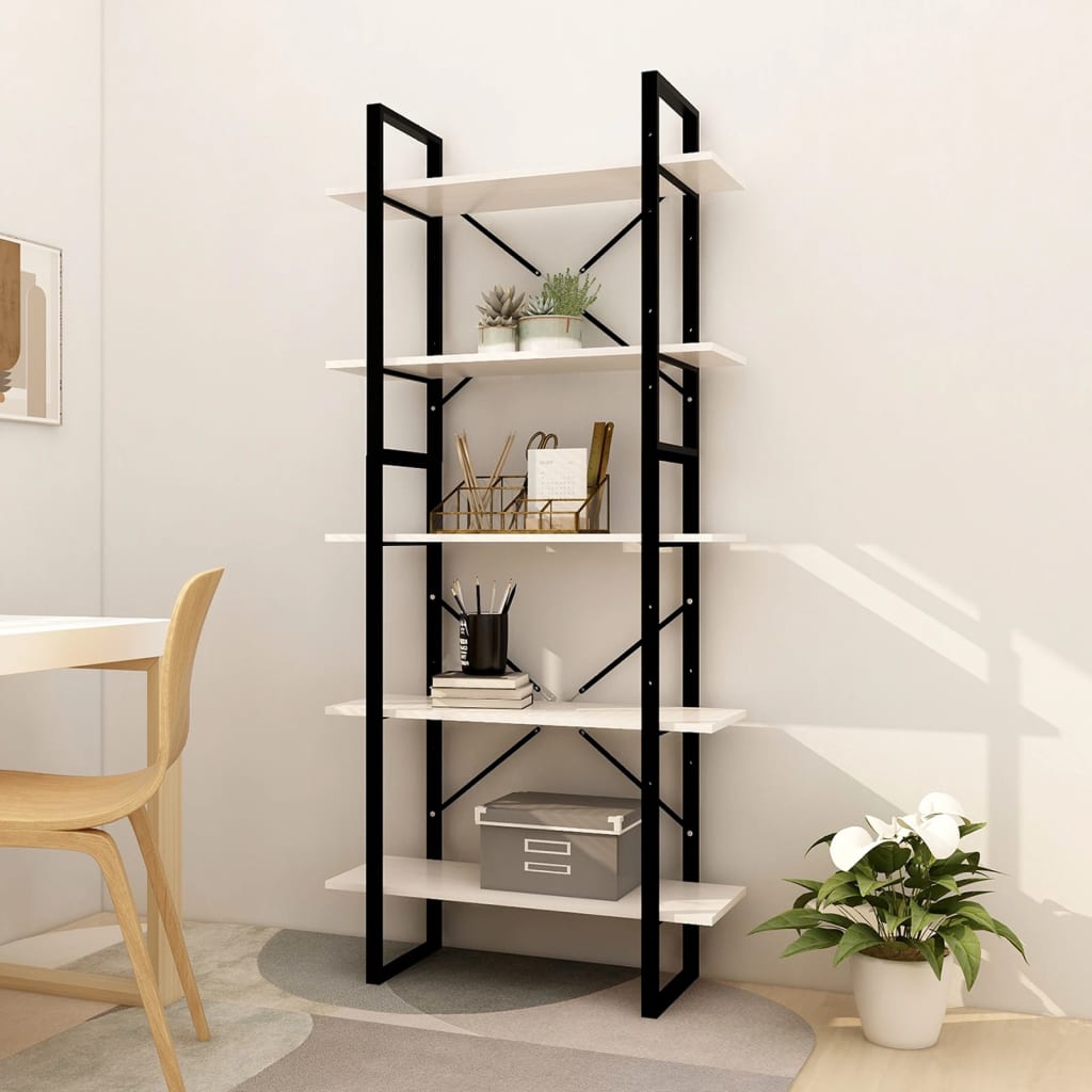 5-Tier Book Cabinet 40X30X175 Cm Pinewood