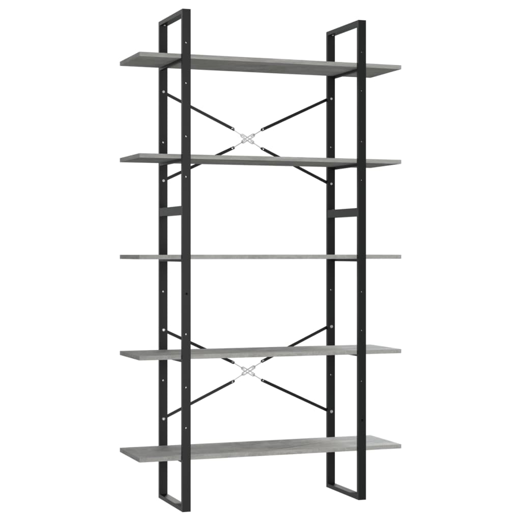 5-Tier Book Cabinet 100X30X175 Cm Engineered Wood