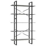 5-Tier Book Cabinet 100X30X175 Cm Engineered Wood