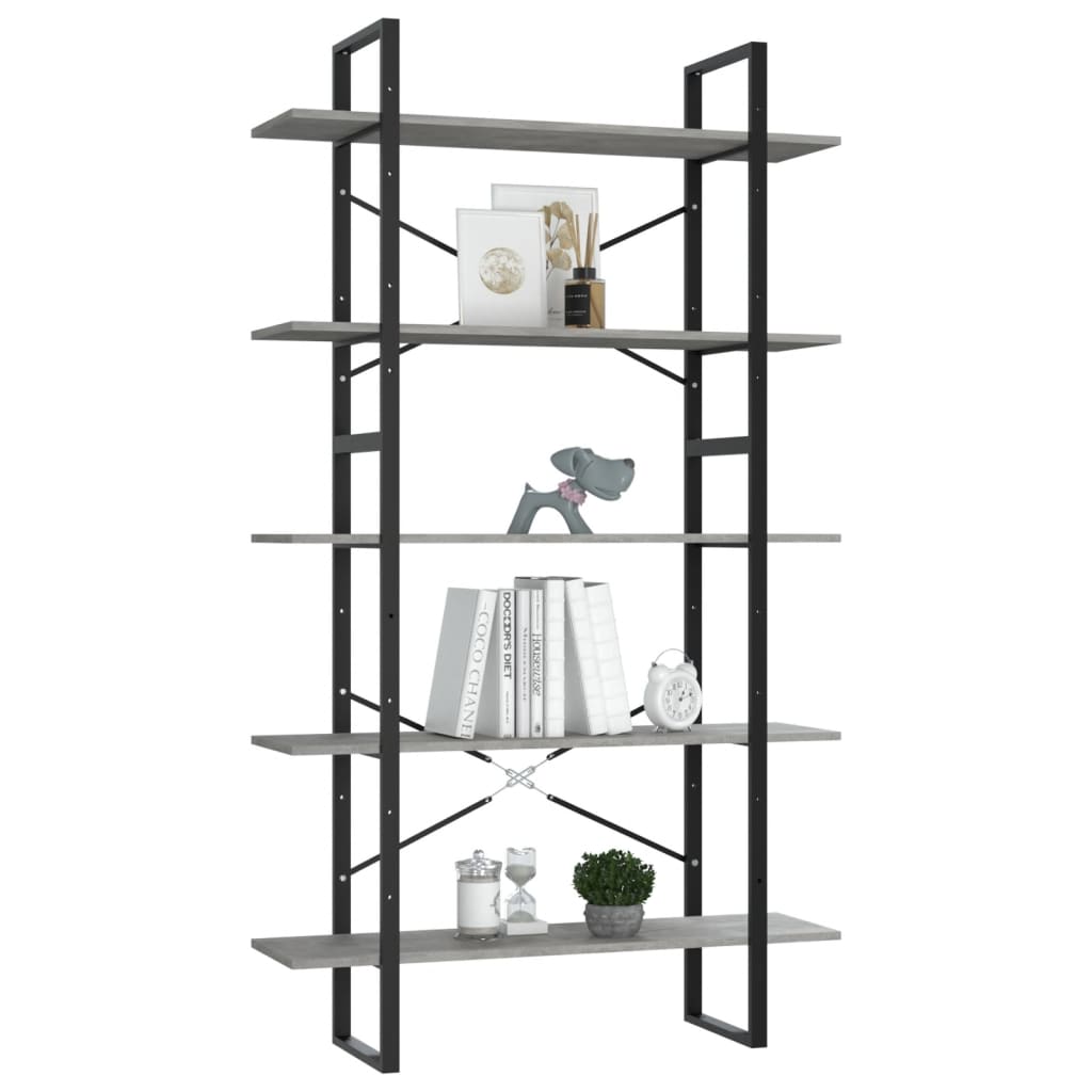 5-Tier Book Cabinet 100X30X175 Cm Engineered Wood