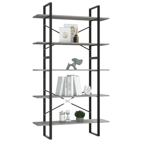 5-Tier Book Cabinet 100X30X175 Cm Engineered Wood