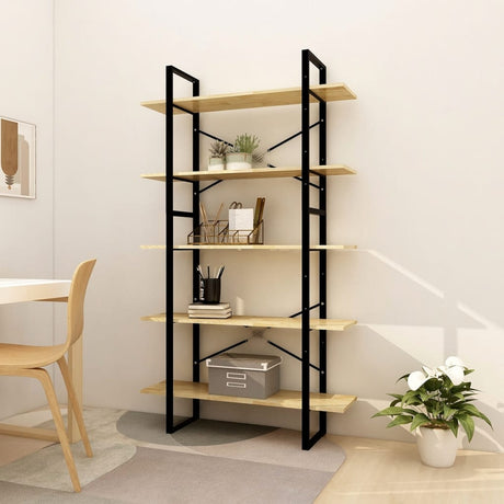 5-Tier Book Cabinet 40X30X175 Cm Pinewood