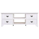 Tv Cabinet Antique White 108X30X40 Cm Solid Paulownia Wood