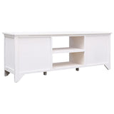 Tv Cabinet Antique White 108X30X40 Cm Solid Paulownia Wood