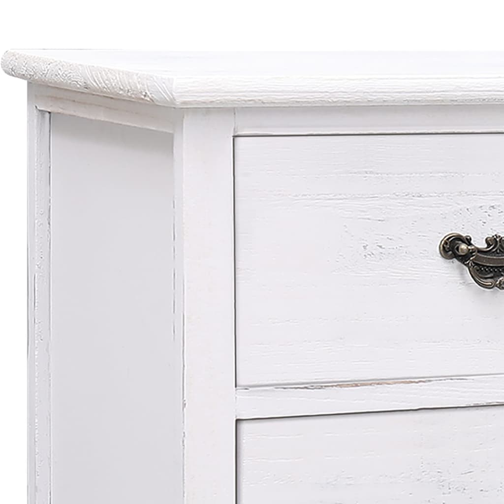 Tv Cabinet Antique White 108X30X40 Cm Solid Paulownia Wood