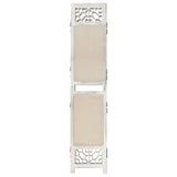 6-Panel Room Divider Cream Fabric