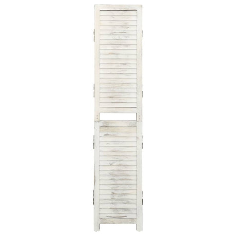 3-Panel Room Divider Antique White Wood