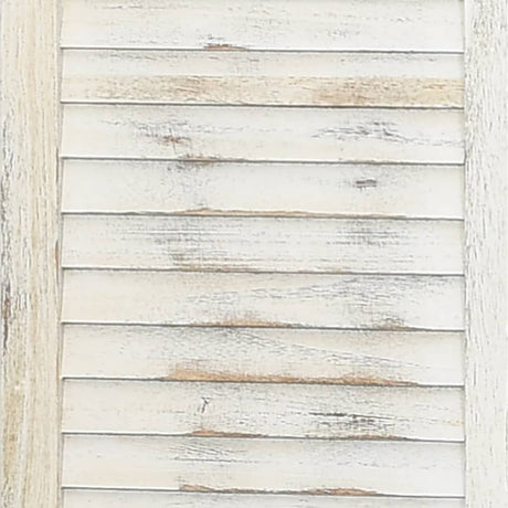 3-Panel Room Divider Antique White Wood