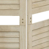 3-Panel Room Divider Solid Wood Paulownia