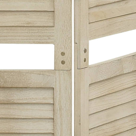 3-Panel Room Divider Solid Wood Paulownia
