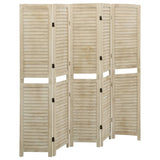 3-Panel Room Divider Solid Wood Paulownia