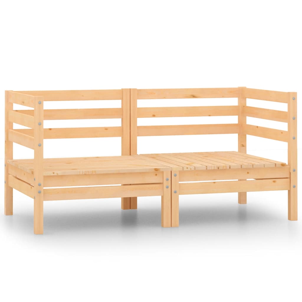 Garden Footstool Solid Pinewood