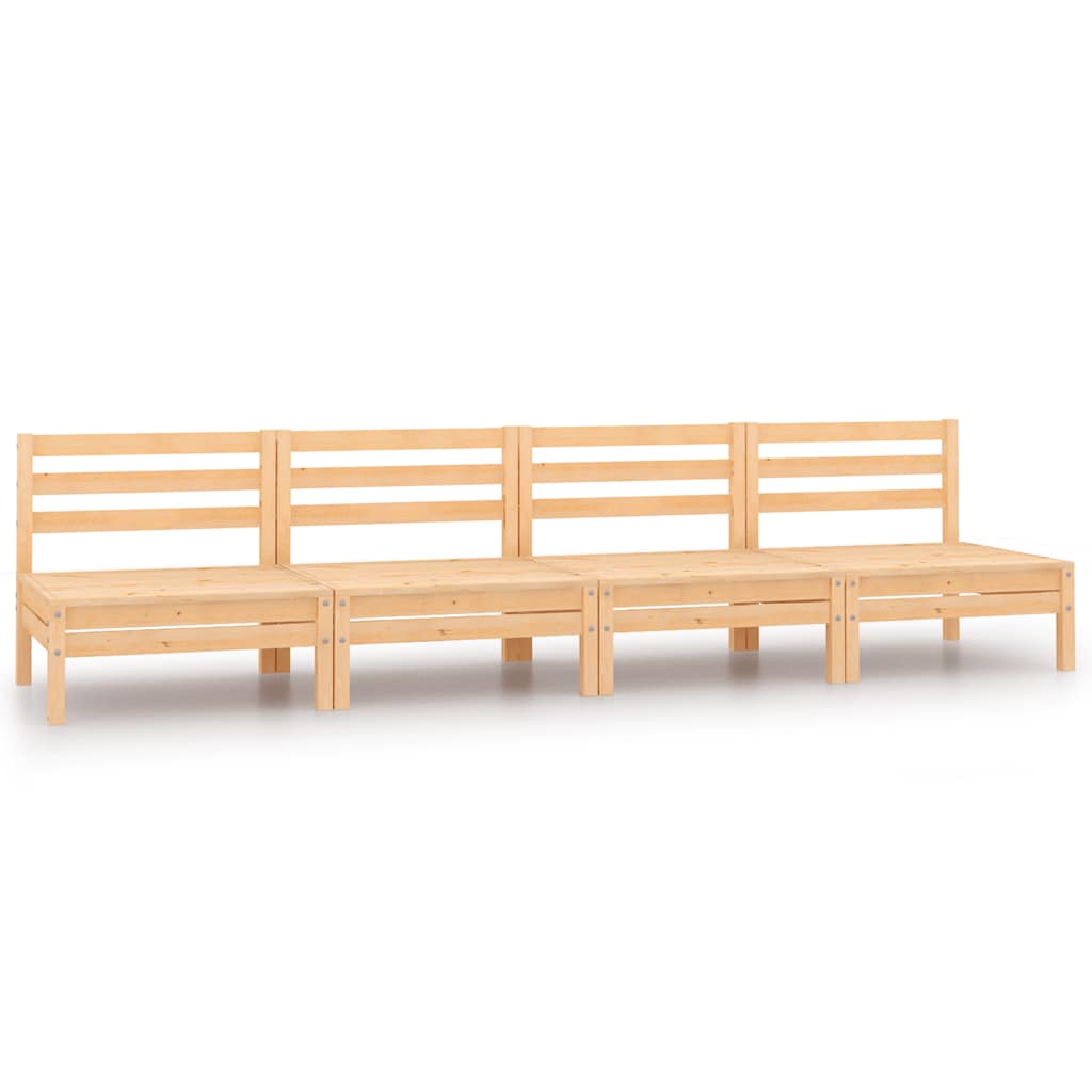 Garden Footstool Solid Pinewood