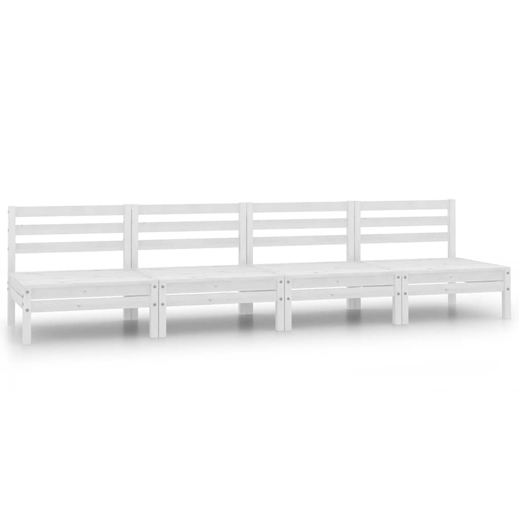 Garden Footstool Solid Pinewood