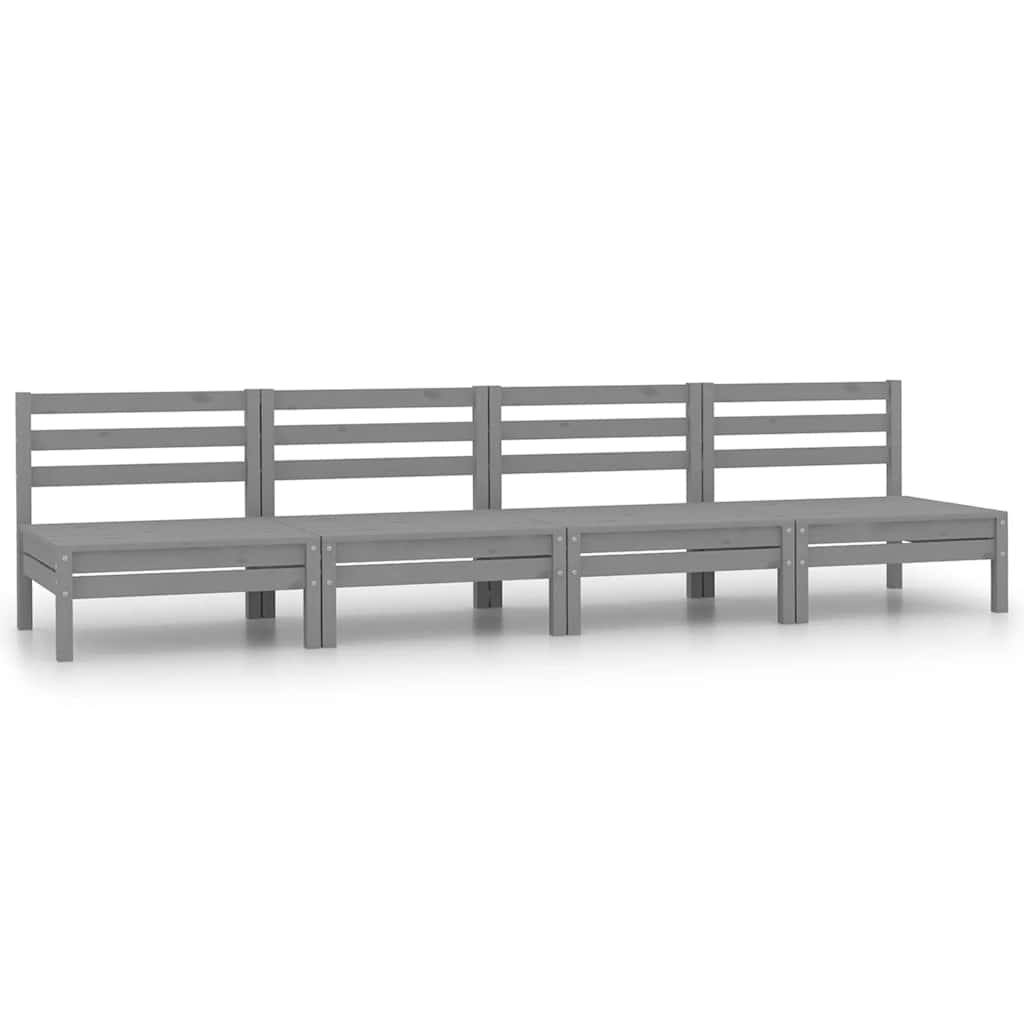 Garden Footstool Solid Pinewood