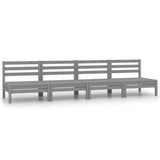 Garden Footstool Solid Pinewood