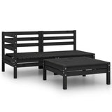 3 Piece Garden Lounge Set Solid Pinewood