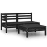 3 Piece Garden Lounge Set Solid Pinewood