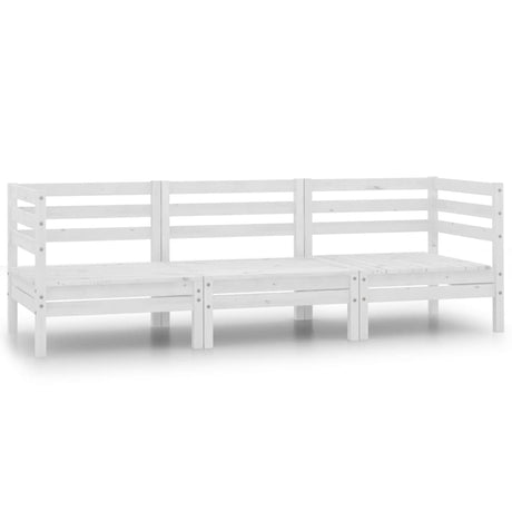 3 Piece Garden Lounge Set Solid Pinewood