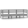 3 Piece Garden Lounge Set Solid Pinewood