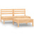 3 Piece Garden Lounge Set Solid Pinewood