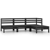3 Piece Garden Lounge Set Solid Pinewood