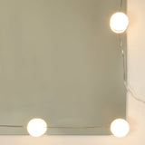 Led Dressing Table With 2 Cabinets High Gloss White Engineered Wood