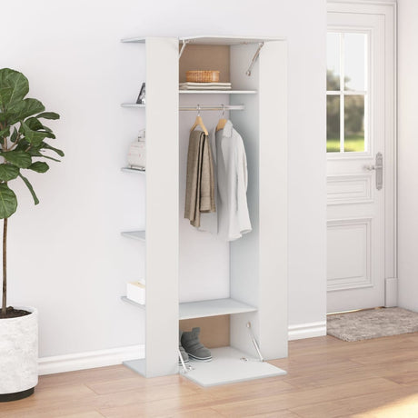 Hallway Cabinets 2 Pcs White Engineered Wood