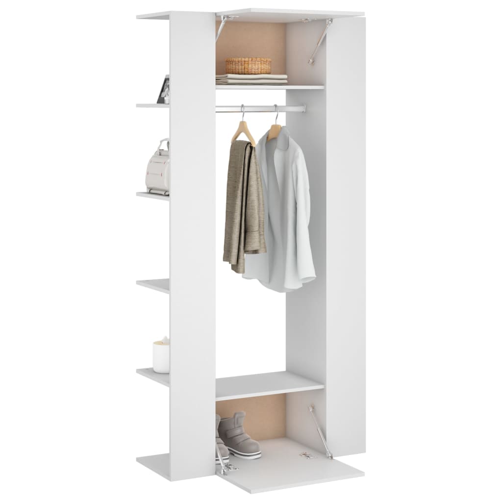 Hallway Cabinets 2 Pcs White Engineered Wood