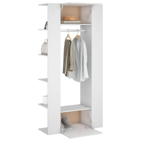 Hallway Cabinets 2 Pcs White Engineered Wood