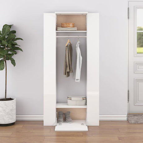 Hallway Cabinets 2 Pcs White Engineered Wood