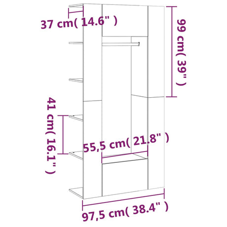 Hallway Cabinets 2 Pcs Engineered Wood