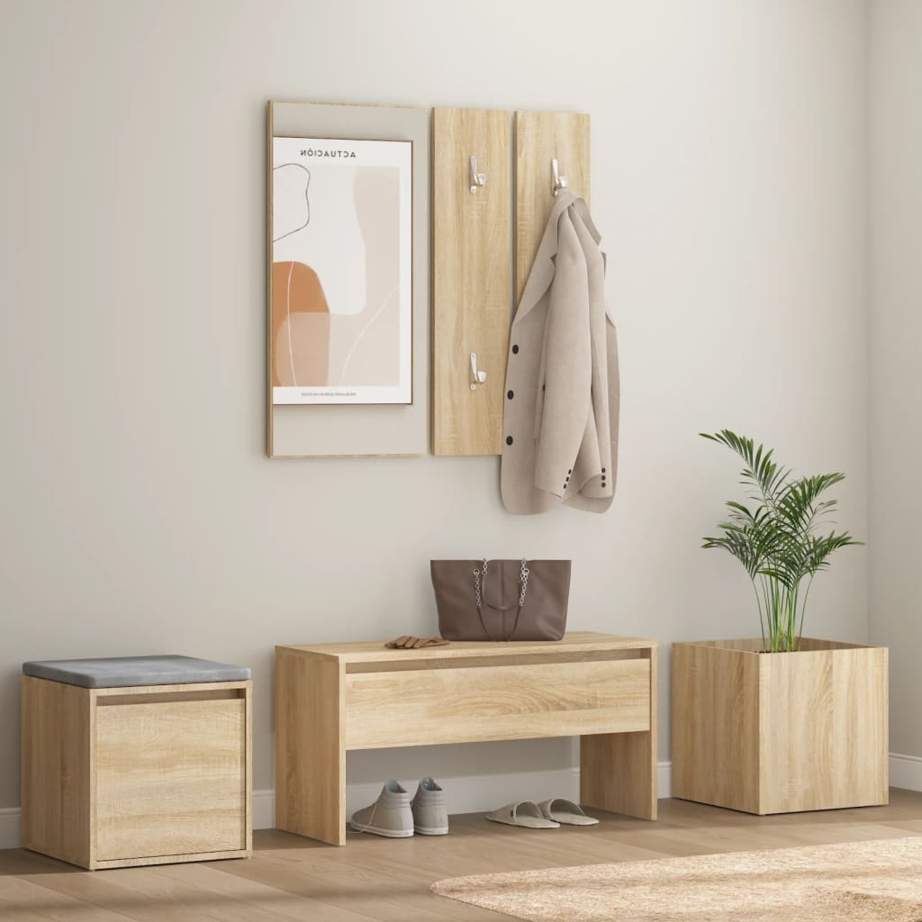 Hallway Furniture Set Engineered Wood